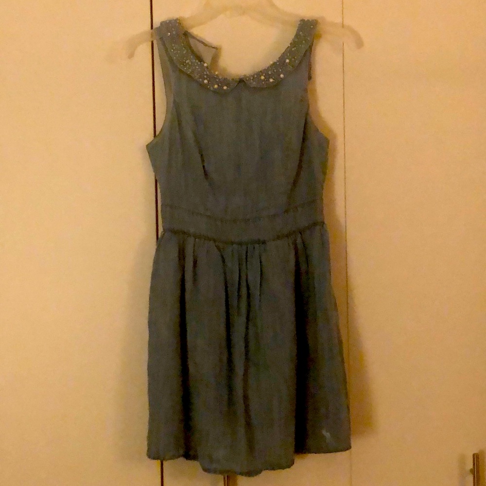 Chambray Fit & Flare Spring/Summer Mini Dress